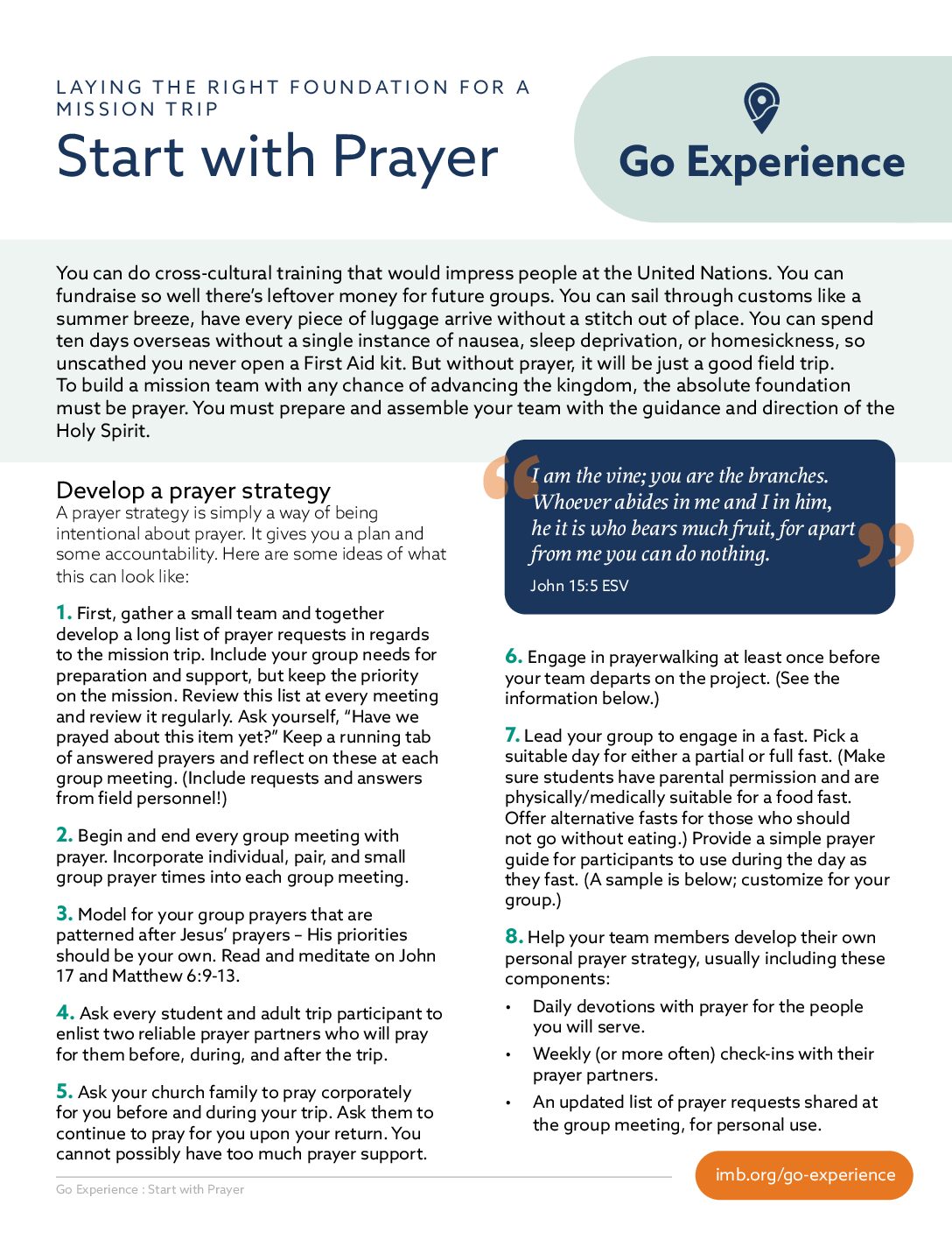 GO Start with Prayer cover